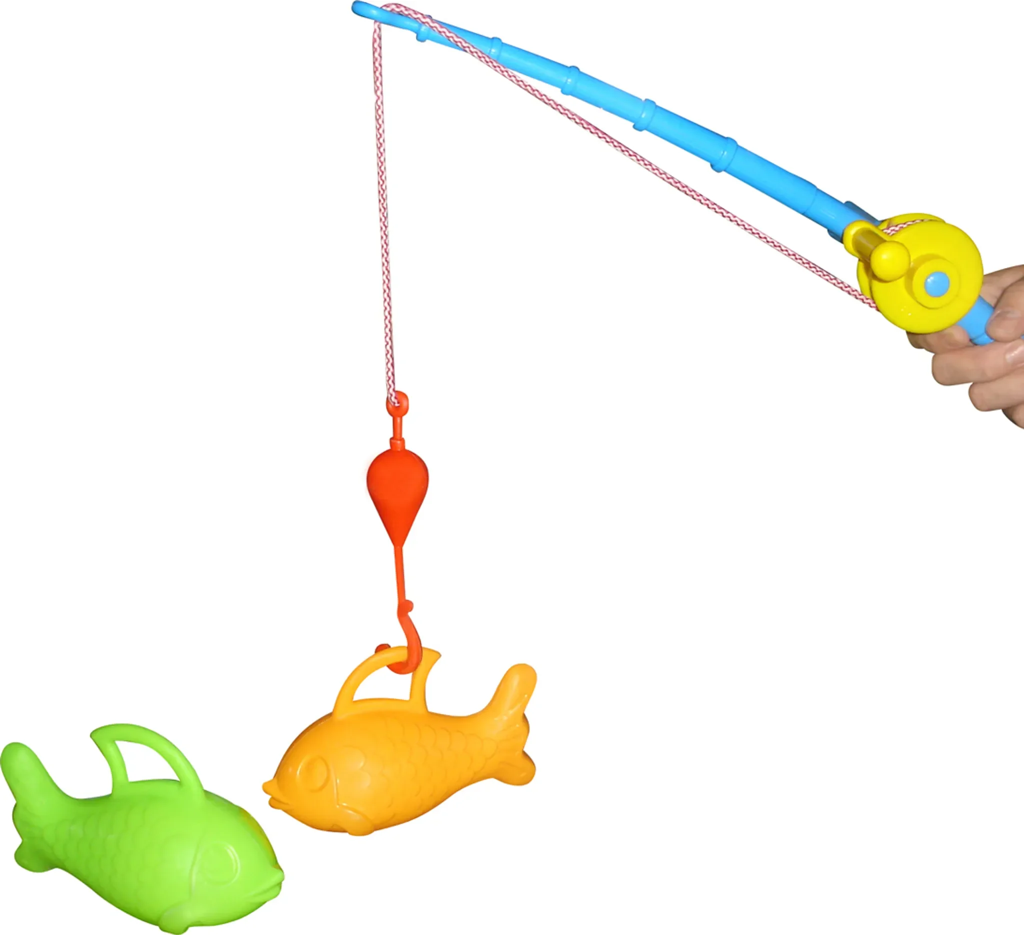 Angelspiel für Kinder – Angelrute mit 2 Fischen